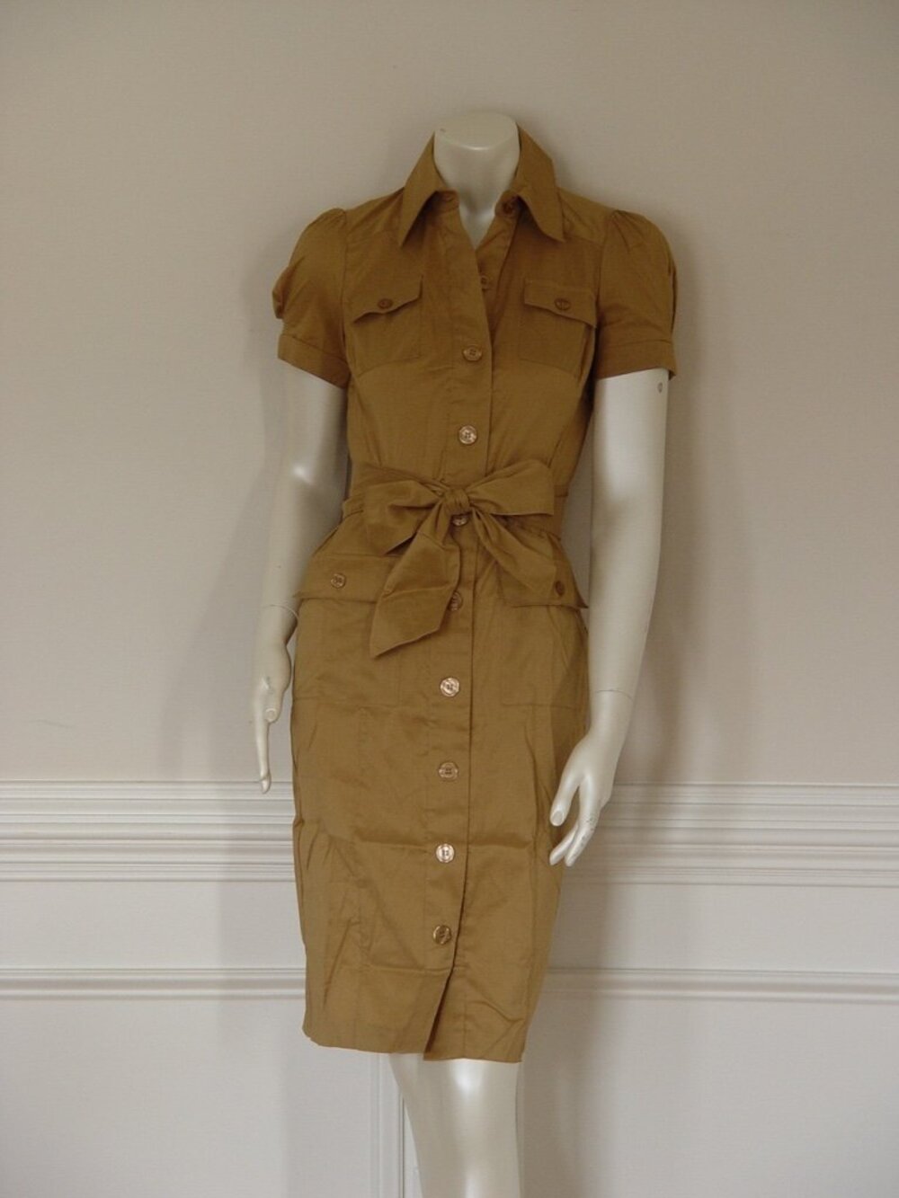 DIANE von FURSTENBERG CLIO BUTTER RUM SHIRT DRESS -NWT-US 2 -UK 6 -Neiman Marcus